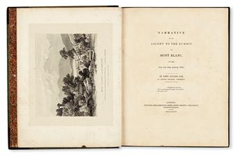 AULDJO, JOHN.  Narrative of an Ascent . . . of Mont Blanc.  1828